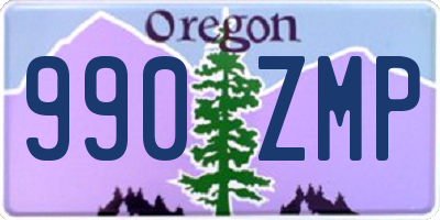 OR license plate 990ZMP