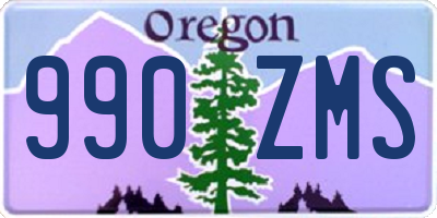 OR license plate 990ZMS