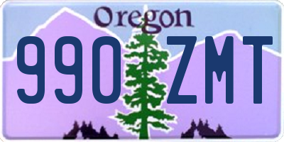 OR license plate 990ZMT