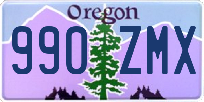 OR license plate 990ZMX