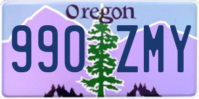 OR license plate 990ZMY