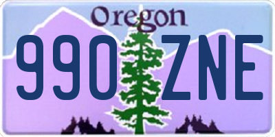 OR license plate 990ZNE