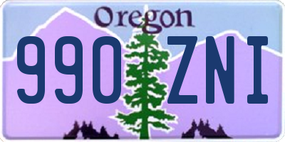 OR license plate 990ZNI