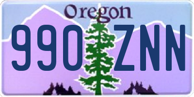 OR license plate 990ZNN