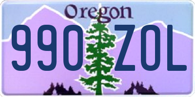 OR license plate 990ZOL
