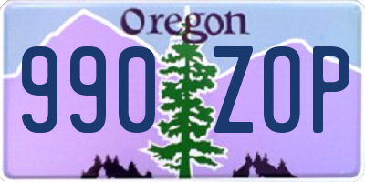 OR license plate 990ZOP