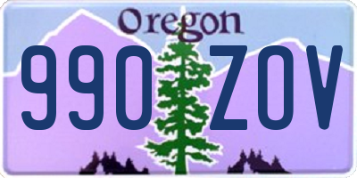 OR license plate 990ZOV