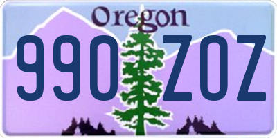 OR license plate 990ZOZ