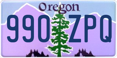 OR license plate 990ZPQ