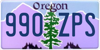 OR license plate 990ZPS