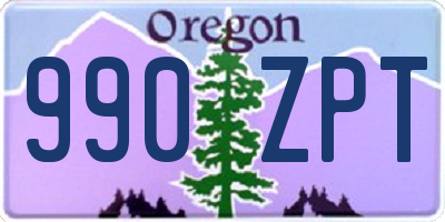 OR license plate 990ZPT