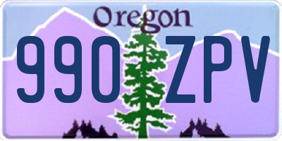 OR license plate 990ZPV