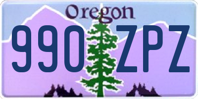 OR license plate 990ZPZ