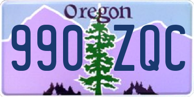 OR license plate 990ZQC