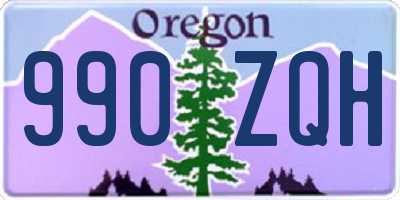 OR license plate 990ZQH