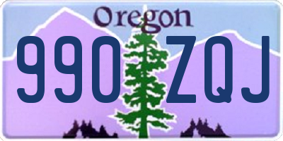 OR license plate 990ZQJ