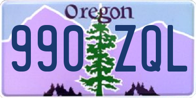 OR license plate 990ZQL