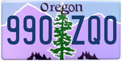 OR license plate 990ZQO