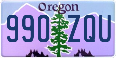 OR license plate 990ZQU