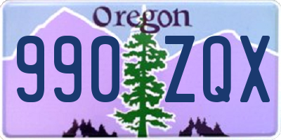 OR license plate 990ZQX