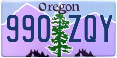 OR license plate 990ZQY