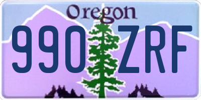 OR license plate 990ZRF