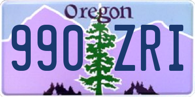 OR license plate 990ZRI