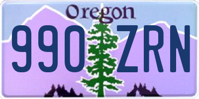 OR license plate 990ZRN