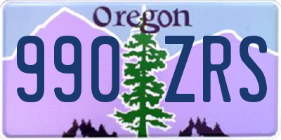 OR license plate 990ZRS
