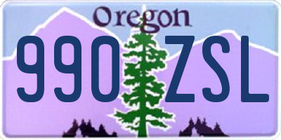 OR license plate 990ZSL