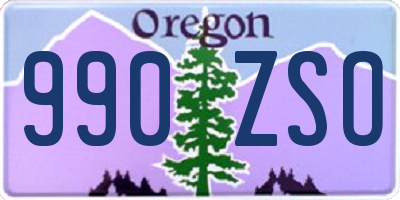 OR license plate 990ZSO