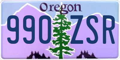 OR license plate 990ZSR