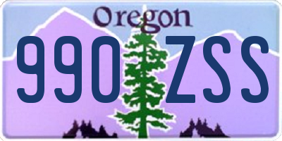 OR license plate 990ZSS