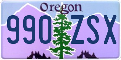 OR license plate 990ZSX