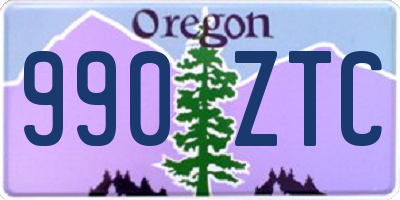OR license plate 990ZTC