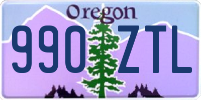OR license plate 990ZTL