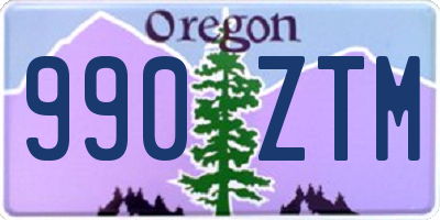 OR license plate 990ZTM