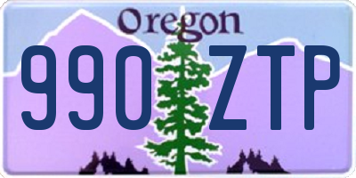 OR license plate 990ZTP