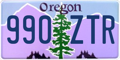 OR license plate 990ZTR