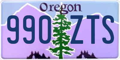 OR license plate 990ZTS