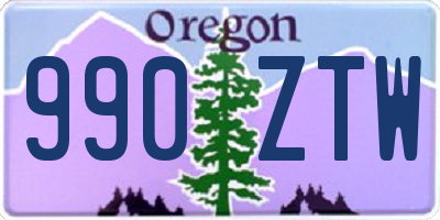 OR license plate 990ZTW