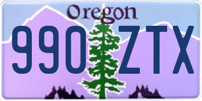 OR license plate 990ZTX