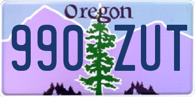 OR license plate 990ZUT