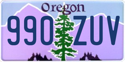 OR license plate 990ZUV