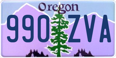 OR license plate 990ZVA