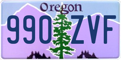 OR license plate 990ZVF