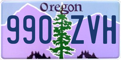 OR license plate 990ZVH