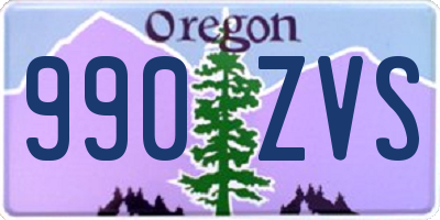 OR license plate 990ZVS