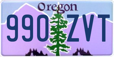 OR license plate 990ZVT
