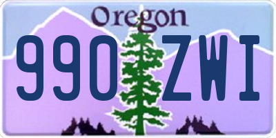 OR license plate 990ZWI